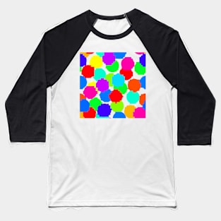 Rainbow Pixel Dots Baseball T-Shirt